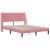 Cadru de pat cu saltea cu saltea Roz 140 x 190 cm Catifea GartenMobel Dekor