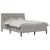 Cadru de pat cu saltea Gri deschis 140 x 200 cm Catifea GartenMobel Dekor