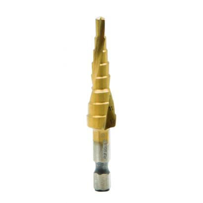 Burghiu conic in trepte 4-12 mm HSS TiN cu prindere HEX 1/4 Raider Pro