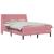 Cadru de pat cu saltea cu saltea Roz 160 x 200 cm Catifea GartenMobel Dekor