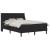 Cadru de pat cu saltea cu saltea Negru 160 x 200 cm Catifea GartenMobel Dekor