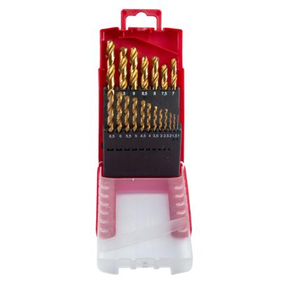Set 19 burghie HSS TiN pentru metal, 1-10 mm, cutie compactă