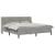 Cadru de pat cu saltea Gri deschis 200 x 200 cm Catifea GartenMobel Dekor