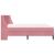 Cadru de pat cu saltea cu saltea Roz 200 x 200 cm Catifea GartenMobel Dekor