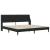 Cadru de pat cu saltea cu saltea Negru 200 x 200 cm Catifea GartenMobel Dekor