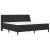 Cadru de pat cu saltea cu saltea Negru 200 x 200 cm Catifea GartenMobel Dekor