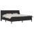 Cadru de pat cu saltea cu saltea Negru 200 x 200 cm Catifea GartenMobel Dekor
