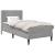 Cadru de pat cu saltea Gri deschis 80 x 200 cm Catifea GartenMobel Dekor