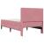 Cadru de pat cu saltea cu headboard Roz 80 x 200 cm Catifea GartenMobel Dekor