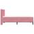 Cadru de pat cu saltea cu headboard Roz 80 x 200 cm Catifea GartenMobel Dekor