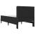 Cadru de pat cu saltea cu headboard Negru 80 x 200 cm Catifea GartenMobel Dekor