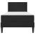 Cadru de pat cu saltea cu headboard Negru 80 x 200 cm Catifea GartenMobel Dekor