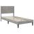 Cadru de pat cu saltea Gri deschis 90 x 190 cm Catifea GartenMobel Dekor