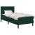 Cadru de pat cu saltea Verde închis 90 x 190 cm Catifea GartenMobel Dekor