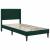 Cadru de pat cu saltea Verde închis 90 x 190 cm Catifea GartenMobel Dekor