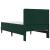 Cadru de pat cu saltea Verde închis 90 x 200 cm Catifea GartenMobel Dekor