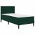 Cadru de pat cu saltea Verde închis 90 x 200 cm Catifea GartenMobel Dekor