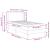 Cadru de pat cu saltea cu headboard Roz 90 x 200 cm Catifea GartenMobel Dekor