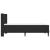 Cadru de pat cu saltea cu headboard Negru 90 x 200 cm Catifea GartenMobel Dekor