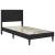 Cadru de pat cu saltea cu headboard Negru 90 x 200 cm Catifea GartenMobel Dekor