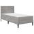 Cadru de pat cu saltea Gri deschis 100 x 200 cm Catifea GartenMobel Dekor