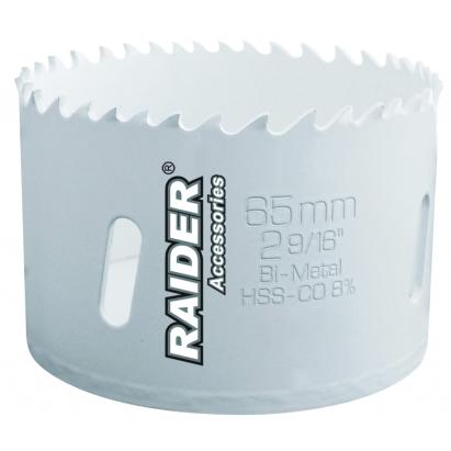 Carota bi-metal HSS-Co 8% pentru metal si inox, 57 mm Raider Pro