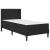 Cadru de pat cu saltea cu headboard Negru 100 x 200 cm Catifea GartenMobel Dekor