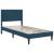 Cadru de pat cu saltea albastru 100 x 200 cm Catifea GartenMobel Dekor