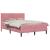 Cadru de pat cu saltea cu headboard Roz 120 x 190 cm Catifea GartenMobel Dekor