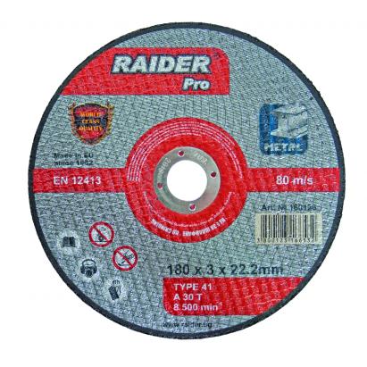 Disc pentru tăiere metal 230x3,0x22,2 mm Raider Pro