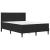 Cadru de pat cu saltea cu headboard Negru 120 x 190 cm Catifea GartenMobel Dekor