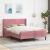Cadru de pat cu saltea cu headboard Roz 120 x 200 cm Catifea GartenMobel Dekor