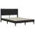 Cadru de pat cu saltea cu headboard Negru 120 x 200 cm Catifea GartenMobel Dekor