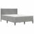 Cadru de pat cu saltea Gri deschis 140 x 190 cm Catifea GartenMobel Dekor