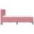 Cadru de pat cu saltea cu headboard Roz 140 x 200 cm Catifea GartenMobel Dekor