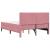 Cadru de pat cu saltea cu headboard Roz 140 x 200 cm Catifea GartenMobel Dekor