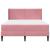 Cadru de pat cu saltea cu headboard Roz 140 x 200 cm Catifea GartenMobel Dekor