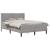 Cadru de pat cu saltea Gri deschis 160 x 200 cm Catifea GartenMobel Dekor