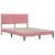 Cadru de pat cu saltea cu headboard Roz 160 x 200 cm Catifea GartenMobel Dekor