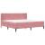 Cadru de pat cu saltea cu headboard Roz 180 x 200 cm Catifea GartenMobel Dekor