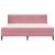 Cadru de pat cu saltea cu headboard Roz 180 x 200 cm Catifea GartenMobel Dekor