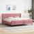 Cadru de pat cu saltea cu headboard Roz 180 x 200 cm Catifea GartenMobel Dekor