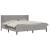 Cadru de pat cu saltea Gri deschis 200 x 200 cm Catifea GartenMobel Dekor