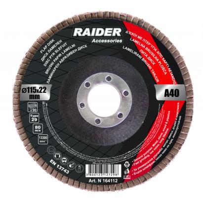 Disc lamelar pentru slefuire 115 mm granulatie A120 Raider