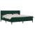 Cadru de pat cu saltea Verde închis 200 x 200 cm Catifea GartenMobel Dekor