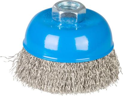 Perie cupă din sârmă 80 mm M14 pentru polizor unghiular, fir 0,3 mm
