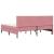 Cadru de pat cu saltea cu headboard Roz 200 x 200 cm Catifea GartenMobel Dekor