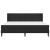 Cadru de pat cu saltea cu headboard Negru 200 x 200 cm Catifea GartenMobel Dekor