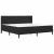 Cadru de pat cu saltea cu headboard Negru 200 x 200 cm Catifea GartenMobel Dekor