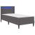 Cadru de pat cu saltea Gri 90 x 190 cm Piele artificială GartenMobel Dekor